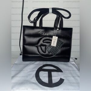 Telfar Black Puffer Tote Bag NWT